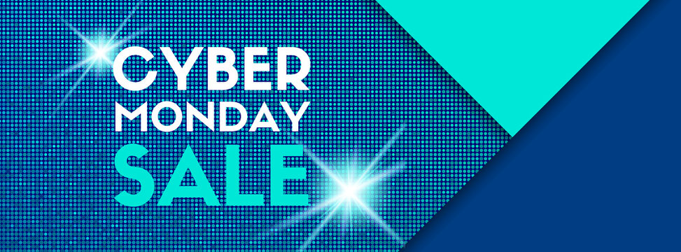 Cyber Monday Sale Vector Banner Template