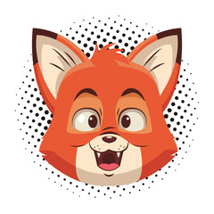 Cute fox cartoon