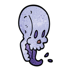cartoon doodle crazy skull