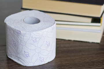 Toilet paper and books