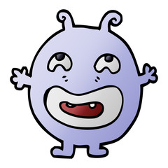 cartoon doodle monster