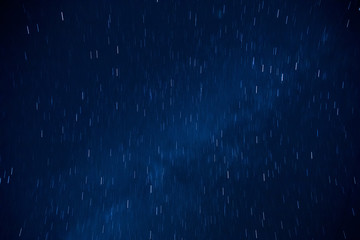 Obraz premium Milky Way stars trails photographed with wide lens and camera. 