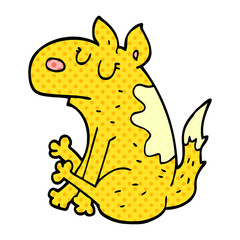 cartoon doodle dog sitting