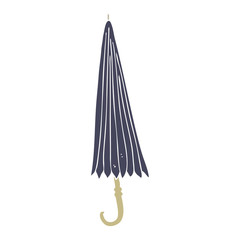 flat color illustration of a cartoon umbrella