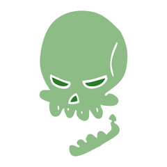 cartoon doodle halloween skull