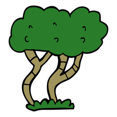 cartoon doodle tree