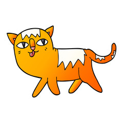 cartoon doodle funny cat