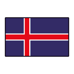 Iceland flag emblem