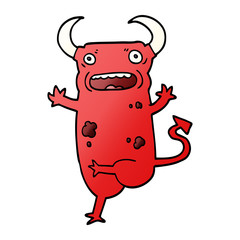 cartoon doodle demon