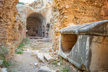 The remaining of the grave of the Seven Sleepers at Ephesus - Selcuk, Turkey