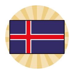 Iceland flag emblem