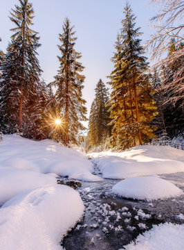 Fototapeta Impressive Winter Landscape.