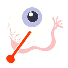 flat color style cartoon ill eyeball