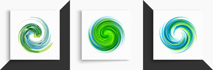 Abstract swirl design element. Spiral, rotation and swirling movement. Vector illustration with dynamic effect. - obrazy, fototapety, plakaty