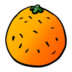 cartoon doodle citrus orange