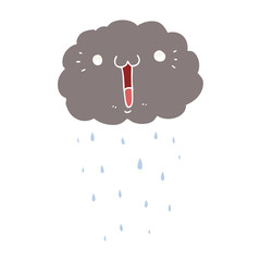 flat color style cartoon cloud