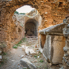 The remaining of the grave of the Seven Sleepers at Ephesus - Selcuk, Turkey