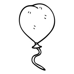 line drawing cartoon balloon