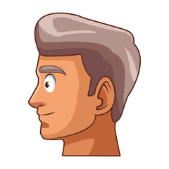Old man face profile