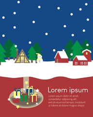 Christmas Day background,Snow landscape, brochure design,Xmas,holiday,new year design element