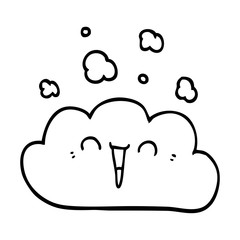 line drawing cartoon smoke cloud