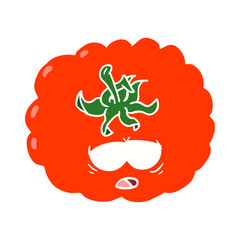 flat color style cartoon tomato