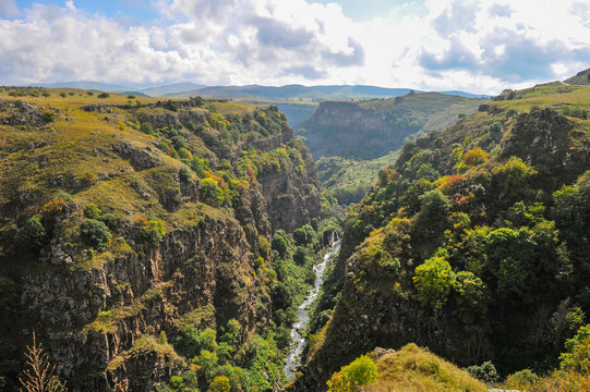 Dashbashi Canyon and Khrami river in Tsalka region, Georgia