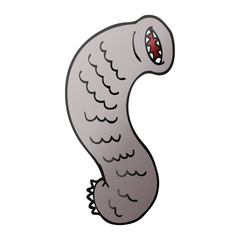 cartoon doodle hungry leech