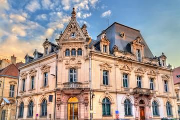 Historic building in the Old Town of Dijon, France