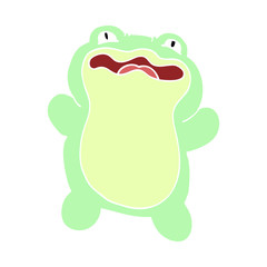 cartoon doodle frog
