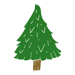 cartoon doodle christmas tree