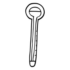 line drawing cartoon thermometer