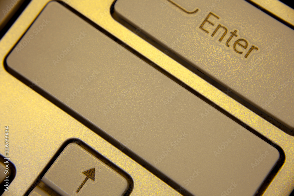 Poster Design business concept Empty copy space modern abstract background. Keyboard grey keys yellow background create computer message keypad