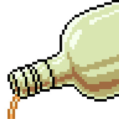 vector pixel art bottle drink