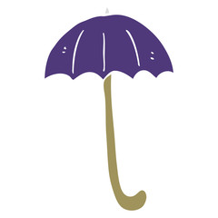 flat color illustration of a cartoon umbrella