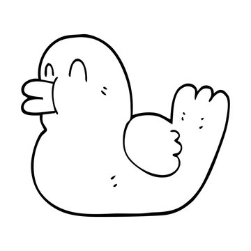 recommend clip art: line drawing cartoon rubber duck