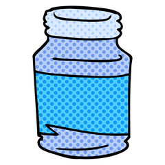 cartoon doodle glass jar