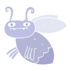 flat color style cartoon bug