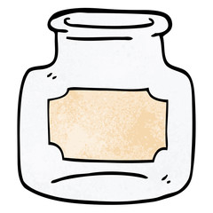 cartoon doodle of clear glass jar