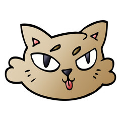 cartoon doodle of a cats face