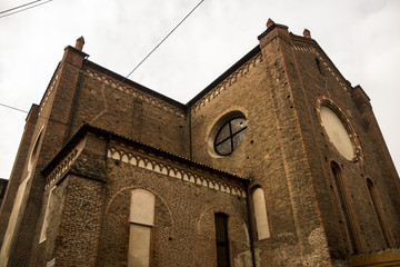 Pavia street winter Italy