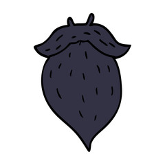 cartoon doodle fake beard