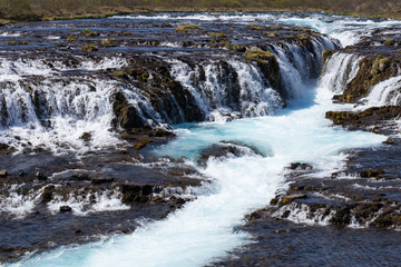 Bruarfoss waterfall on Iceland