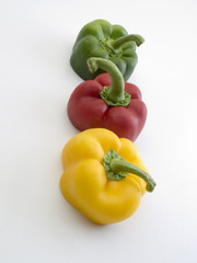 3 Pimientos morrones rojo, amarillo y verde