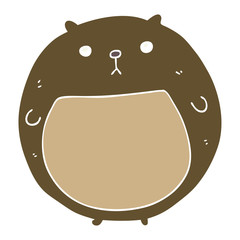 flat color style cartoon bear
