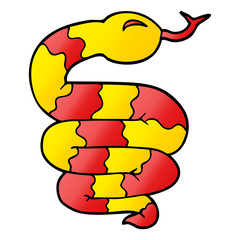 cartoon doodle snake