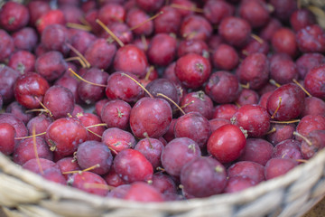 basket of red small apples