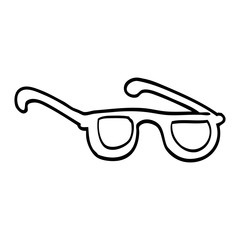 line drawing cartoon glasses