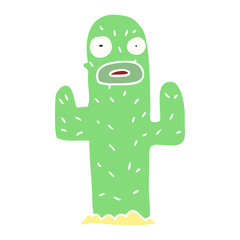 cartoon doodle cactus