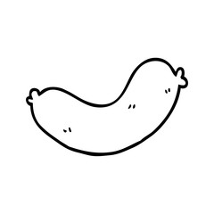 line drawing cartoon sausages